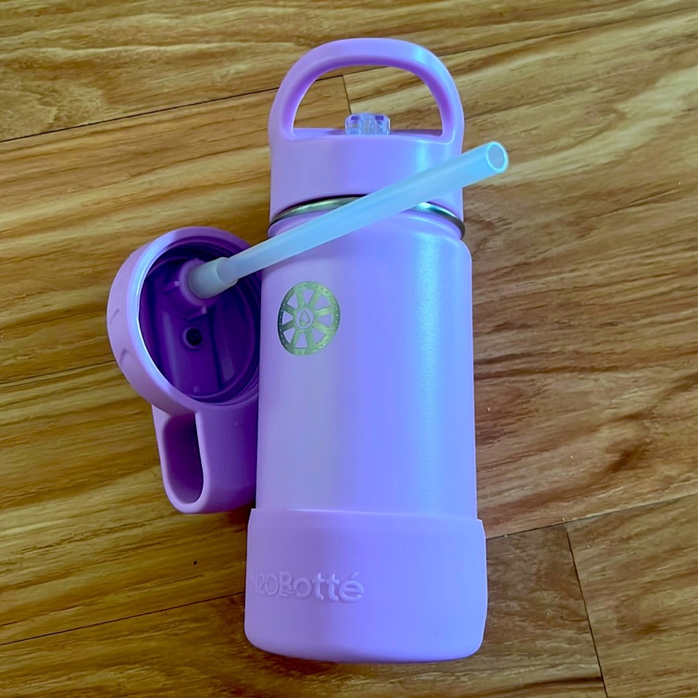 H2OBotté Stainless Steel Water - 14oz (Straw Lid), Reusable Leak-proof